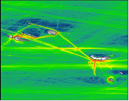 Map of the planning site showing relative intensity of ship traffic and the placement of Natura2000 sites